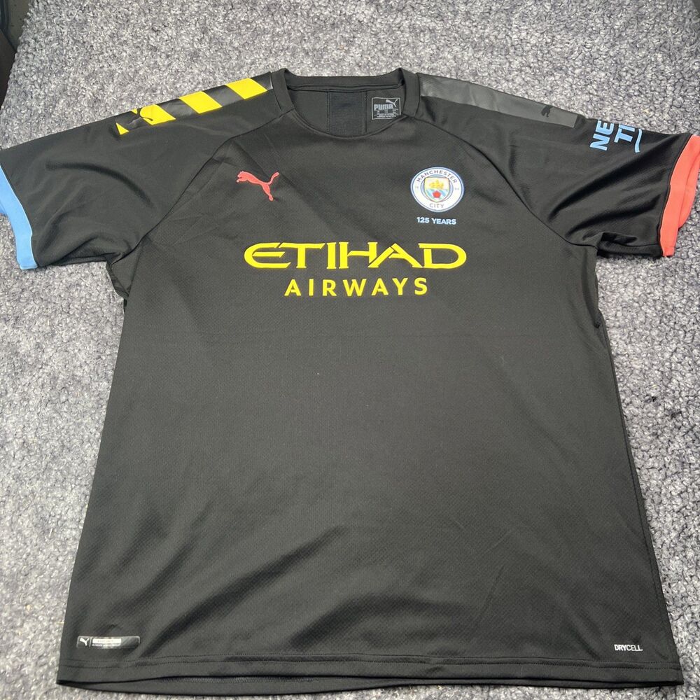Puma Manchester City FC Soccer Jersey Shirt Men’s XXL 2019/2020 Away Black